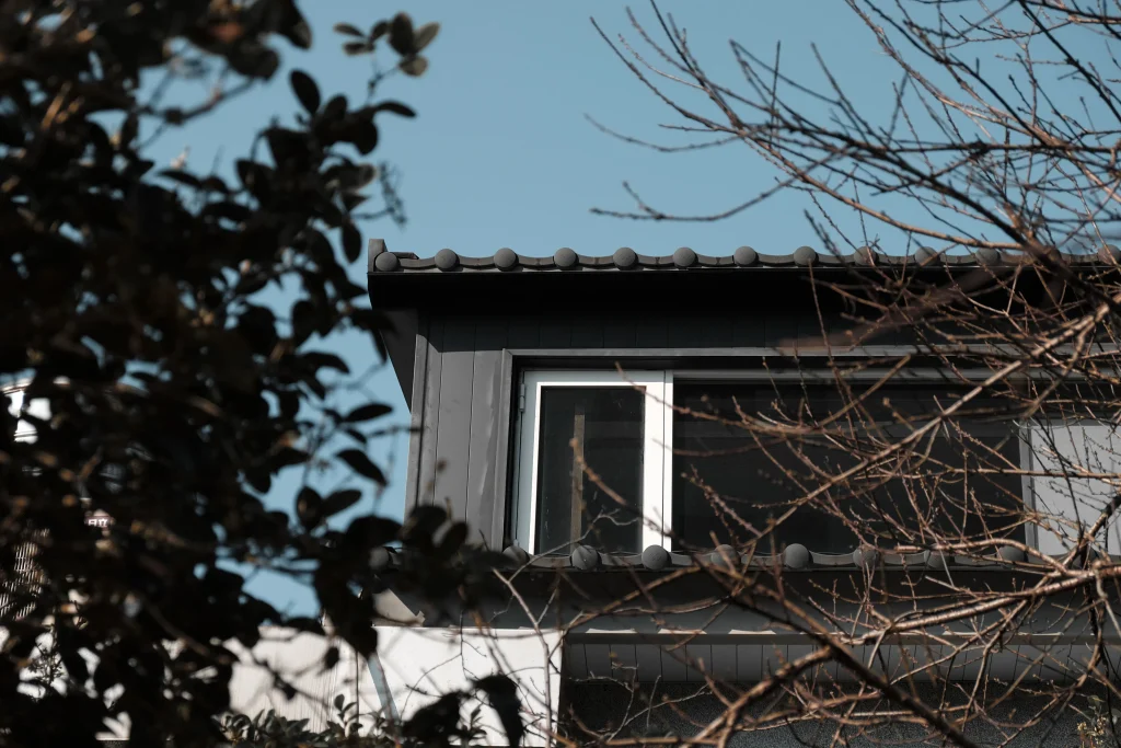 Damaged fascia board on roof edge
